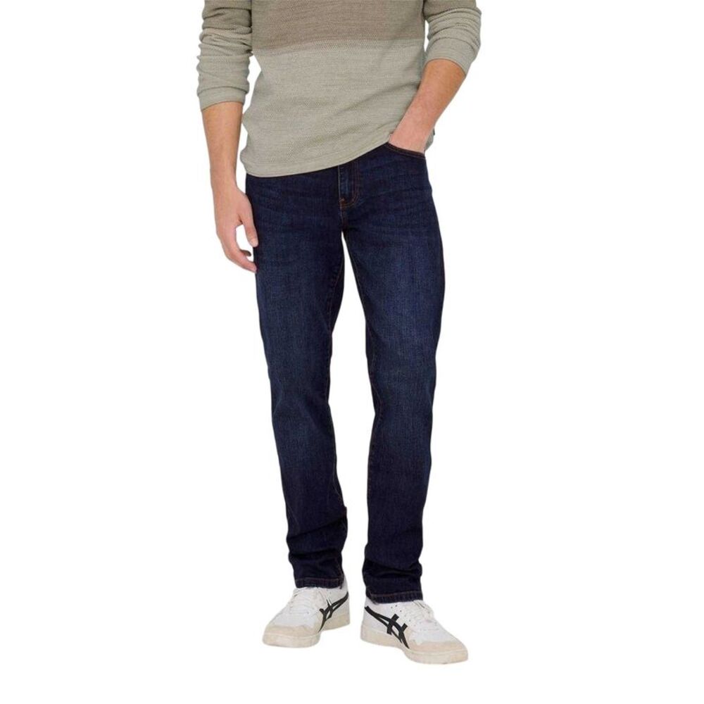 Only Mens 5 Pockets Tapered Jeans / Dark Blue
